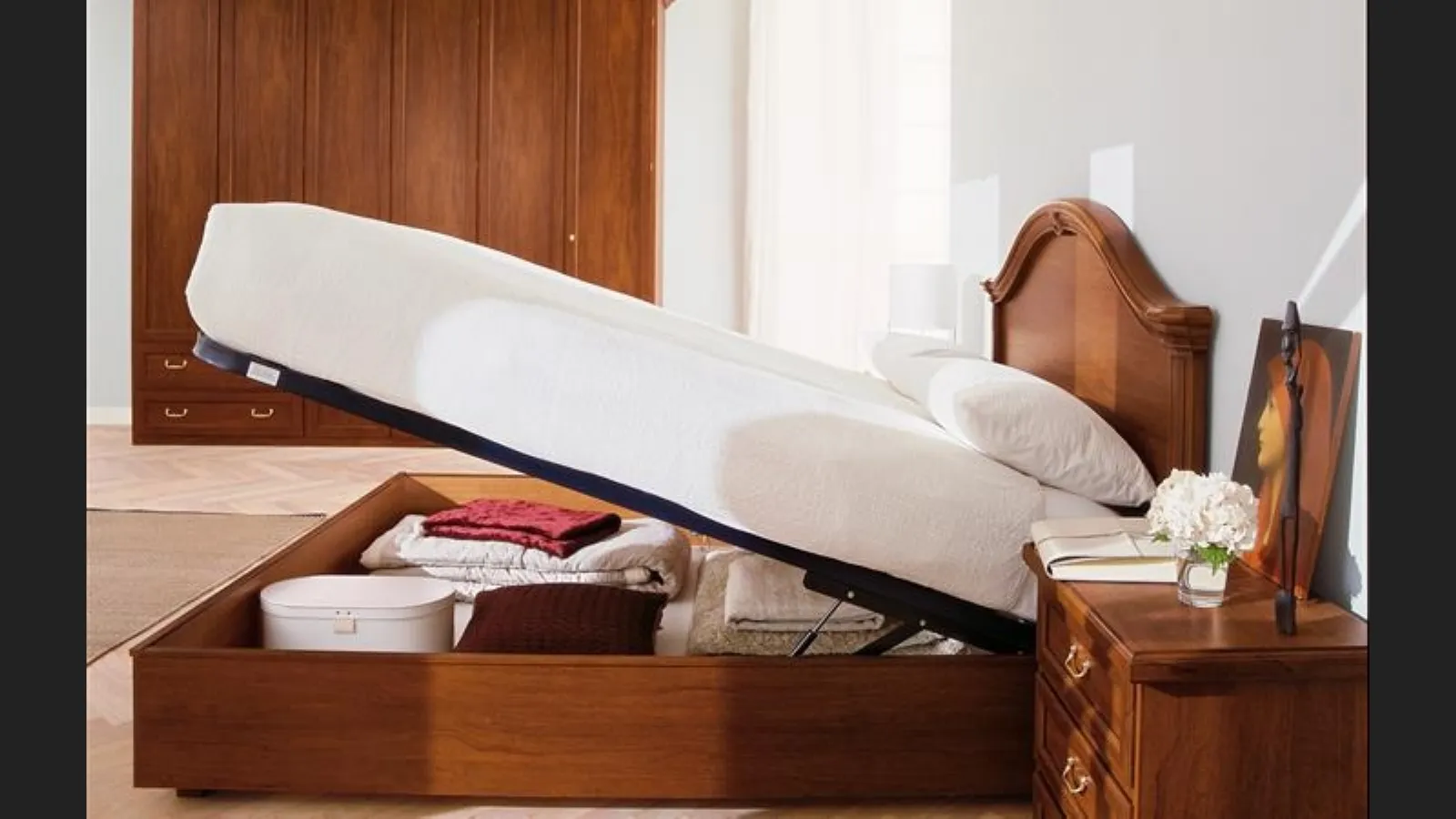 Letto con box contenitore Giglio di Villanova