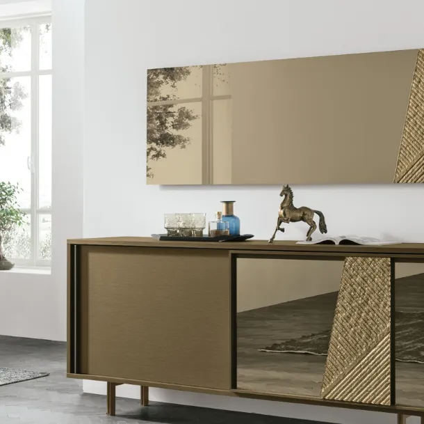 Specchiera in vetro curvato Bronzo Iside di Target Point