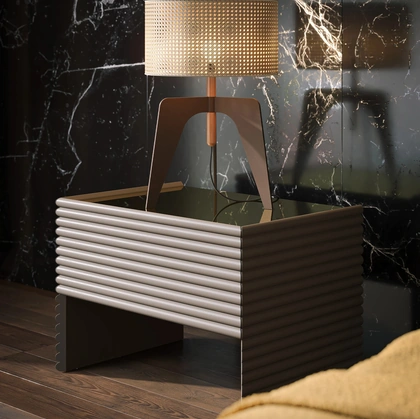 Comodino Patsy in legno laccato di Tonin Casa