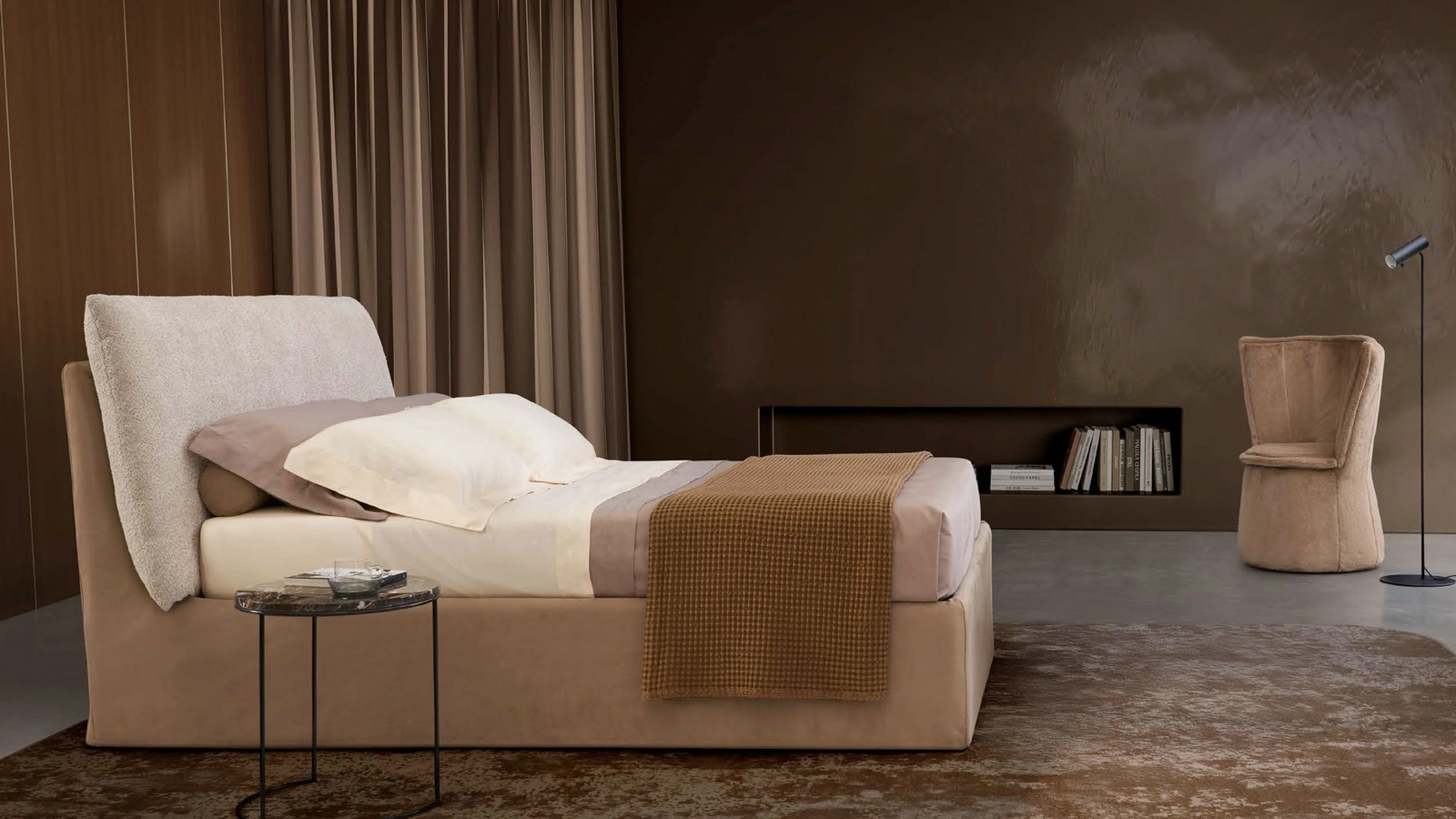 Letto imbottito Afrodite di Rosini Night