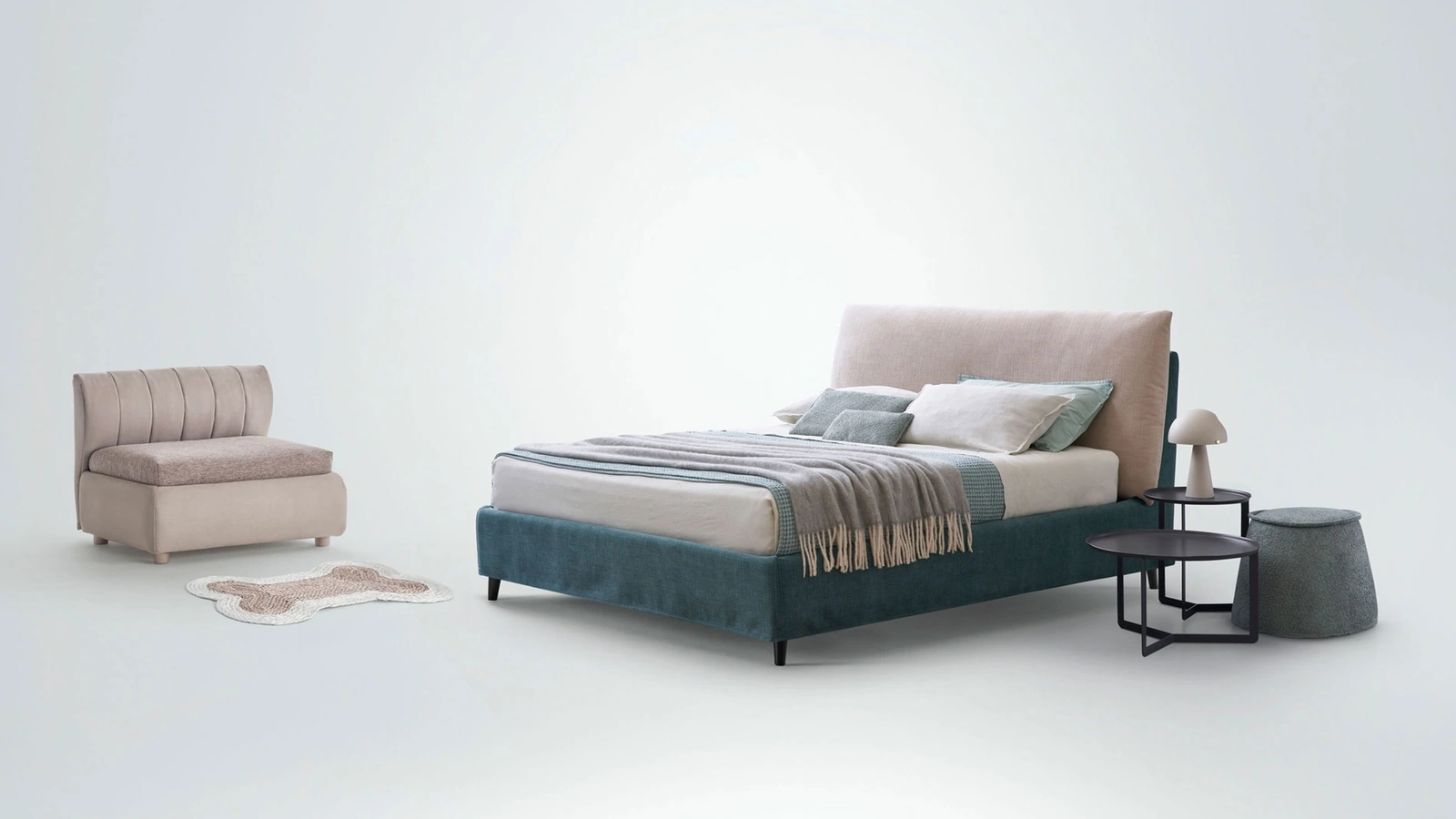 Letto imbottito Afrodite di Rosini Night