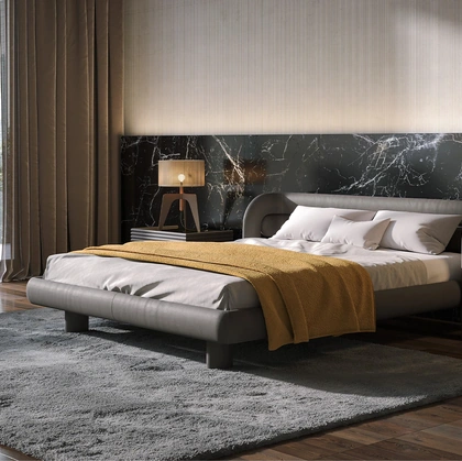Letto in pelle Bull di Tonin Casa