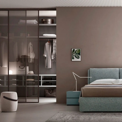 Letto imbottito Ester con box contenitore di Maronese