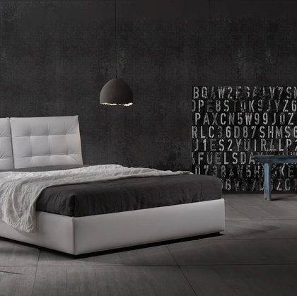 Letto in vellutino imbottito Zoè Quattro Ring 28 di Excò