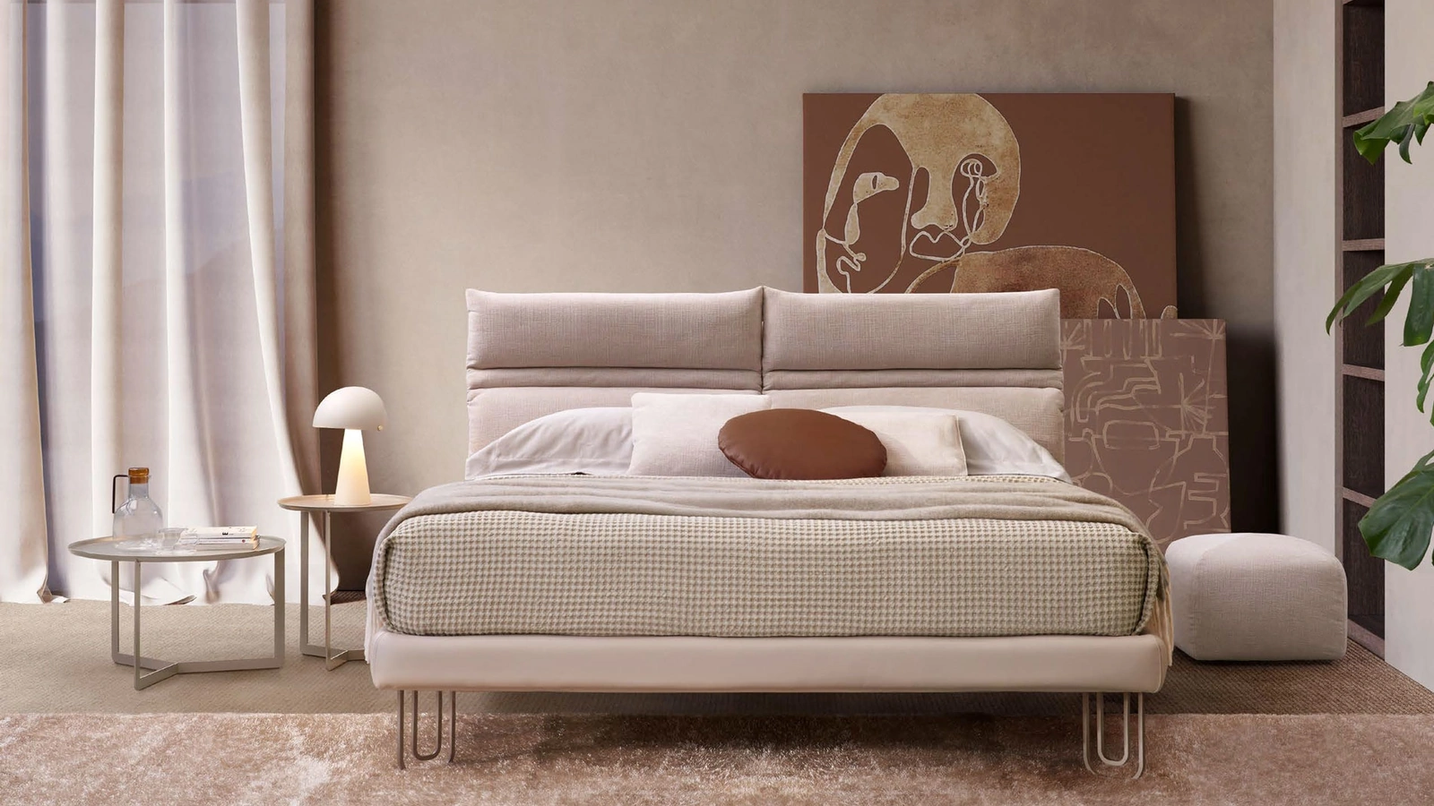 Letto imbottito Linus di Rosini Night