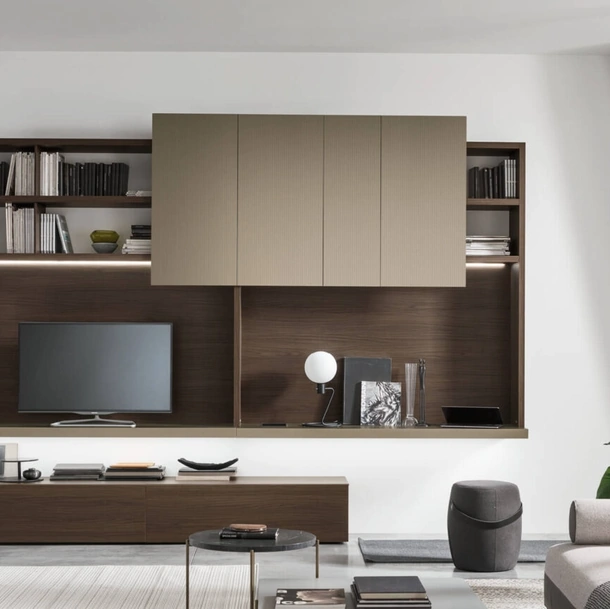 Parete Attrezzata Unix Sistema Spalla Comp SU2125 di Maronese