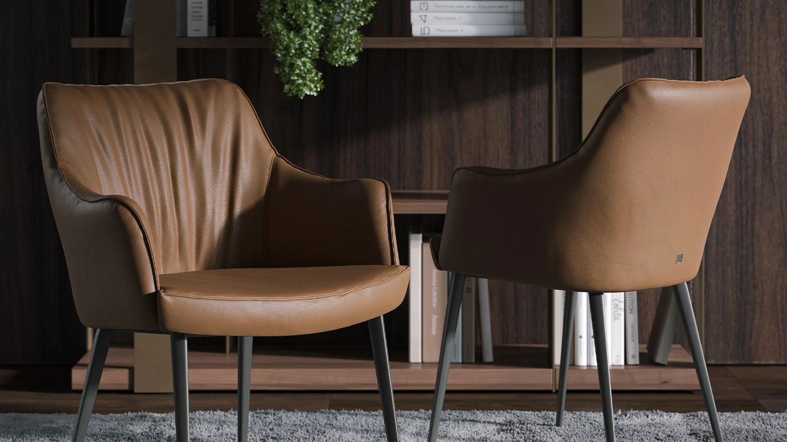 Sedia in pelle Gaia di Tonin Casa