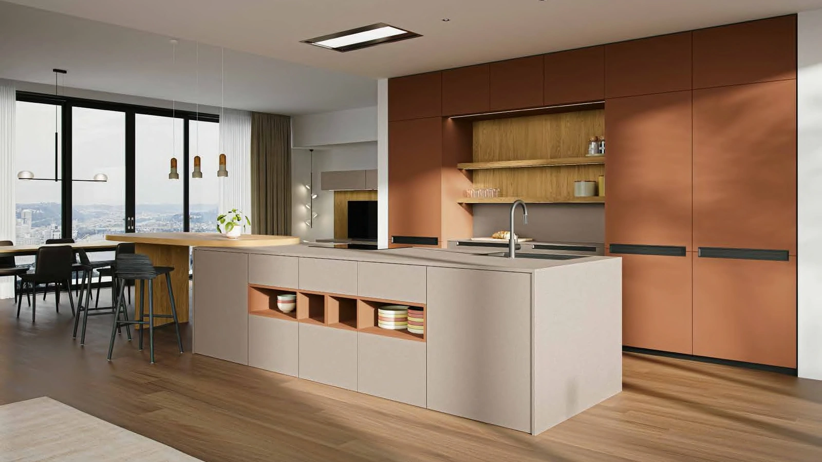 Cucina Moderna con isola MK01 di Gentili Cucine