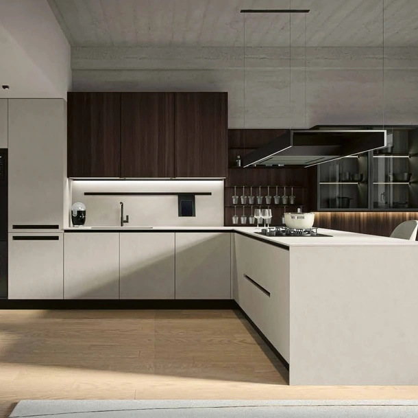 Cucina Moderna con penisola MK10 di Gentili Cucine
